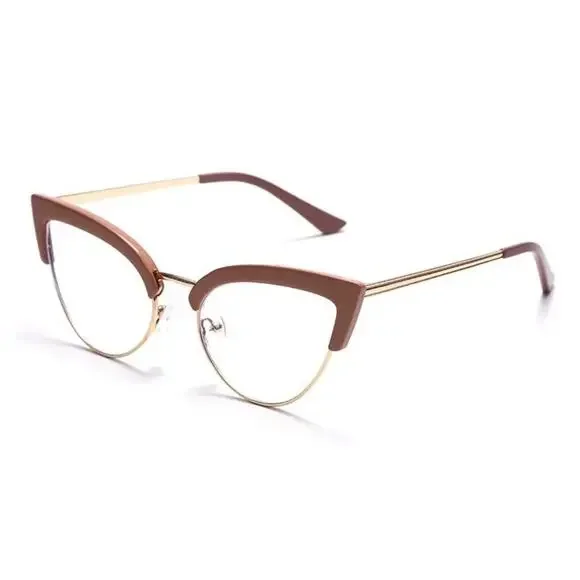 🔥SALE🔥 Pink Cat Eye Half Frame Glasses retro anti-blue light computer specks - Picture 8 of 10